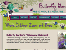 Tablet Screenshot of butterflygardenchildcare.com